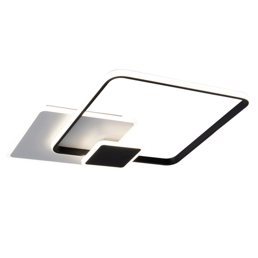 [DABTexas] Plafon integrado de 3 cuadrados satinado y negro de 42w led