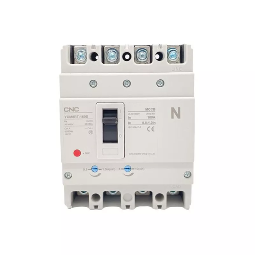 [CNCYCM8RT-160S/4300-80-100A-25/18-KA] Interruptor Automatico Caja Moldeada T160 4x100a 25ka Rele Termomagnetico Ajustable
