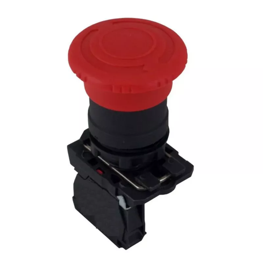 [CNCXB5-AS545] PULSADOR DE EMERGENCIA PLASTICO HONGO 40MM ROJO 1/4 GIRO (1 NC + 1 NA)