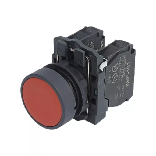 [CNCXB5-AA42] PULSADOR PLASTICO RASANTE ROJO (1 NC)
