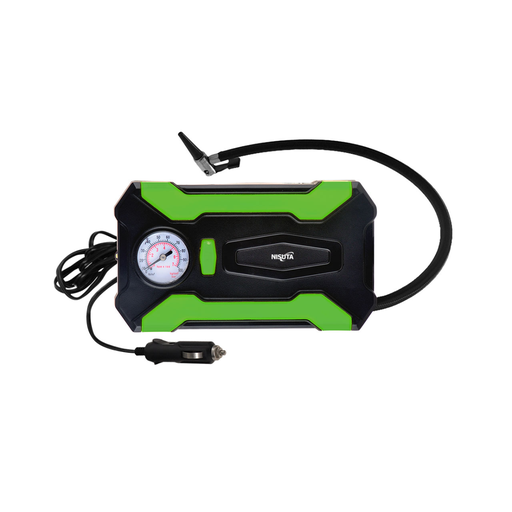 [NISNSAC15] COMPRESOR DE AIRE 19L/MIN PARA AUTO, CON MANOMETRO Y LUZ