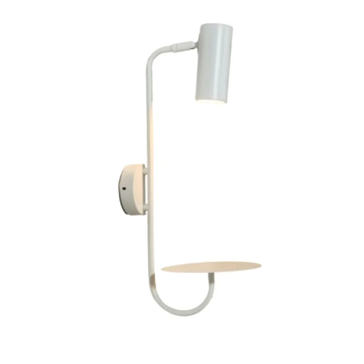 [CIE15085/BL] BIMBA - MESA DE LUZ CON SPOT DIRECCIONABLE GU10 BLANCO 200V CABLE 1.2MT CON TECLA 180MM X 540MM