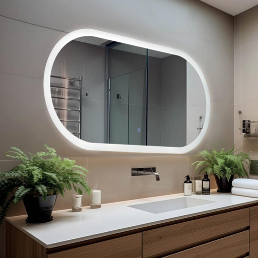 [DABESPEJO-10] Espejo ovalado horizontal ø1200mmx600mm, luz calida; touch; 32w led 