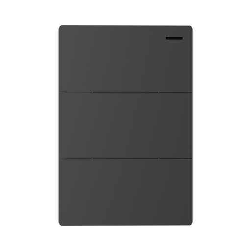 [CORMILAN-3CN-G] TECLA MILAN GRIS MACROLED, 3 CANAL, 2 VIAS, AC 250V, 10A MAX. BASTIDOR METALICO