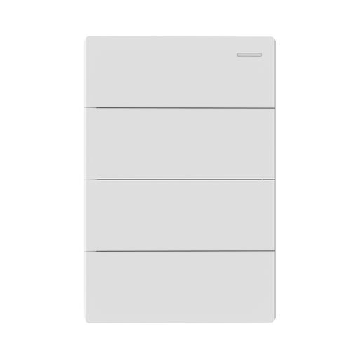 [CORMILAN-4CN-B] TECLA MILAN BLANCO MACROLED, 4 CANAL, 2 VIAS, AC 250V, 10A MAX. BASTIDOR METALICO