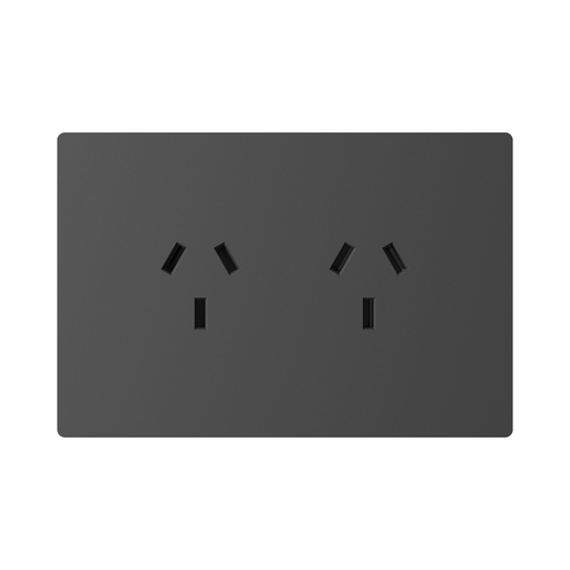 [CORMILAN-2TC-G] TOMACORRIENTE DOBLE MILAN GRIS MACROLED, AC 250V, 10A MAX. BASTIDOR METALICO