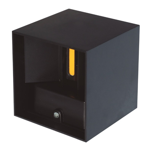 [ARTA-02.26.01-NT] Aplique de pared unidireccional con led integrado 2x4w. Construido en ABS.Uso exterior ip65 negro