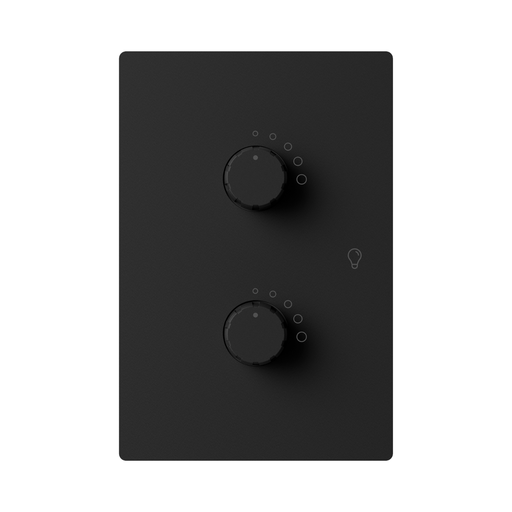 [CORMILAN-2D-N] DIMMER LED DOBLE MILAN NEGRO MACROLED