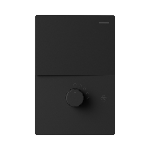 [CORMILAN-1CN-1V-N] TECLA Y DIMMER PARA VENTILADOR MILAN NEGRO MACROLED, 1 CANAL, AC 250V, 10A MAX. 1 DIMMER, BASTIDOR METALICO