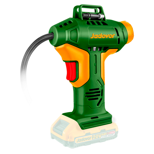 [CORJDLN2520] COMPRESOR DE AIRE PARA AUTOMÓVIL INALÁMBRICO - VOLTAJE: 20V - PRESIÓN MÁXIMA: 150 PSI / 10,5 BAR - CON ADAPTADORES DE 3 PIEZAS - NO INCLUYE BATERÍA NI CARGADOR