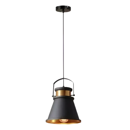 [DATJoe Tall] Colgante Negro con detalles color cobre E27
D25cm