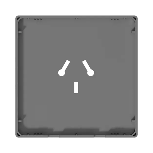 [CORMILAN-TAPA-1TCBN-MG-G] FRENTE PARA TOMACORRIENTE MIGNON BI-NORMA MILAN MACROLED, COLOR GRIS