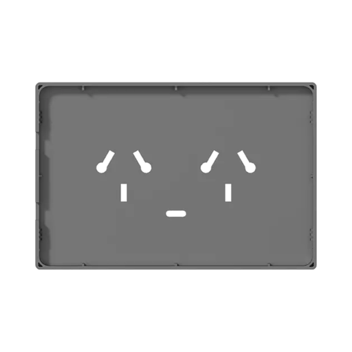 [CORMILAN-TAPA-2TCBN-1USB-C-G] FRENTE PARA TOMACORRIENTE BI-NORMA DOBLE CON USB-C MILAN MACROLED, COLOR GRIS