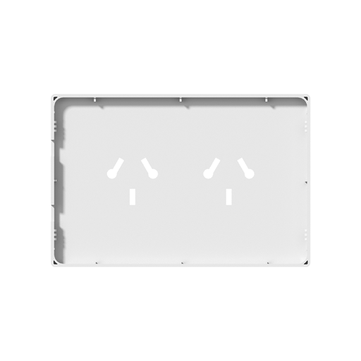 [CORMILAN-TAPA-2TCBN-B] FRENTE PARA TOMACORRIENTE BI-NORMA DOBLE MILAN MACROLED, COLOR BLANCO