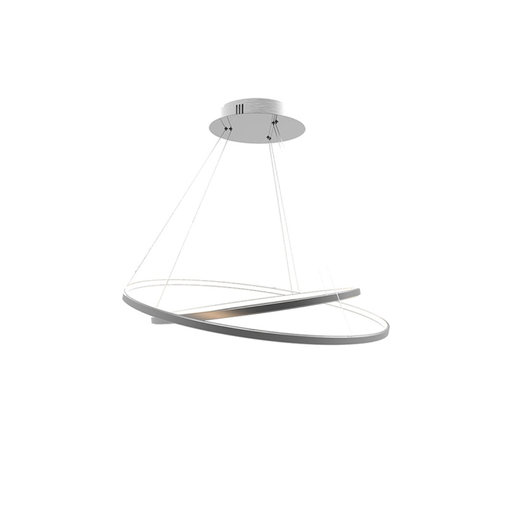 [GSGSAT-D02-CAL-AL] Colgante Saturno Doble Ø60/80 cm, 3000K (CAL), Aluminio, 86W, 1,2m