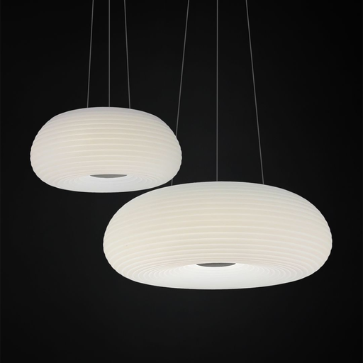 [VONVK-AUSTER S-60W-DIM-BL-3000K-220V] Luminaria colgante decorativa de interior AUSTER S, potencia 60W, 3000K, dimensiones Ø680x215mm, color Blanco.