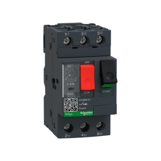 [SCHGV2ME10] Guardamotor Magnetotérmico 3P 4/6,3A de 100KA