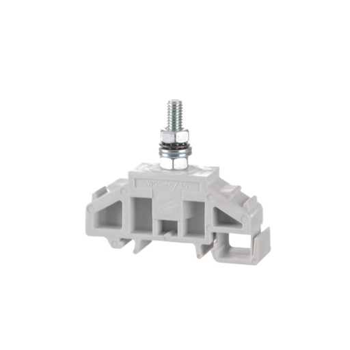 [ZOL185.202] Monoborne para conexión de terminal / diámetro de bulón 6mm. para riel de 35mm. WSS-06/35