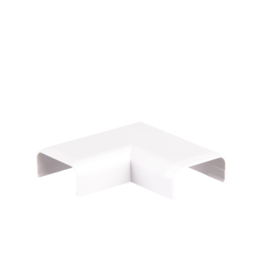 [ZOL605.203] Curva plana para cablecanal 20x10mm. color blanco ELE-2010-BL