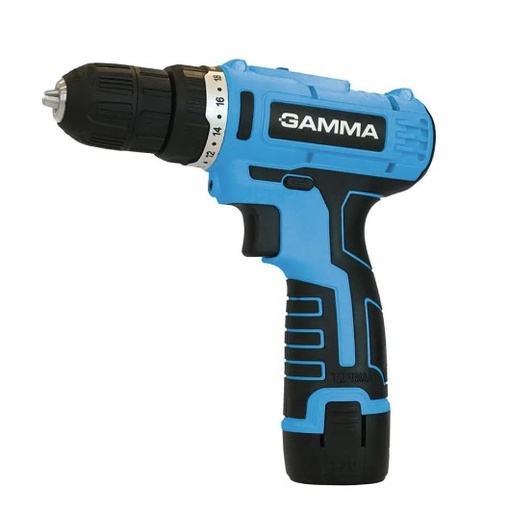 [GMMG12101AR] Taladro atornillador a bateria 12V Ion Litio c/cargador y dos baterias, maletin pvc - 10mm