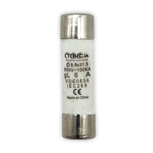 [TBCFE-02] FUSIBLE CILINDRICO TBCIN SERIE FE 8.5X31.5MM 2A