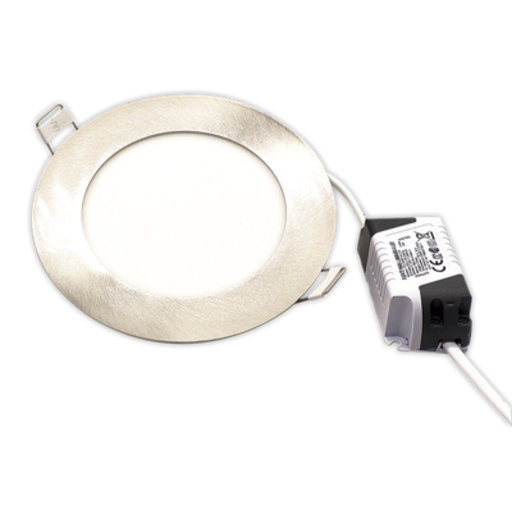[TBCTS-SMD-28BWW-UFT] LUMINARIA DE EMBUTIR A LED TBCIN CIRCULAR PLATIL 8W LUZ CALIDA
