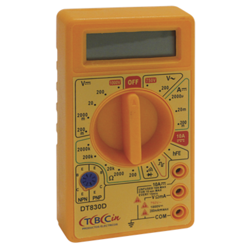 [TBCDT830D] MULTIMETRO DIGITAL TBCIN CON MEDICION DE ONDA CUADRADA