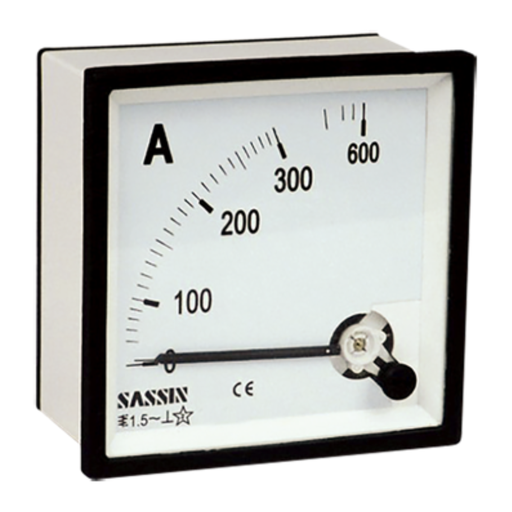 [TBCSE-72/30A] AMPERIMETRO TBCIN ANALOGICO DIRECTO PARA CORRIENTE ALTERNA 30A 72X72