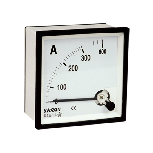 [TBCSE-96/5A] AMPERIMETRO ANALOGICO TBCIN PARA UTILIZAR CON TRANSFORMADOR 5A 96X96
