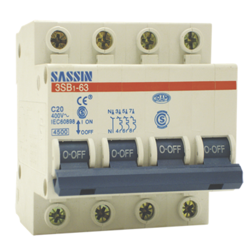 [TBC3SB4-25] AUTOMATICO TERMOMAGNETICO TBCIN TETRAPOLAR 4.5KA 25A TERMICA
