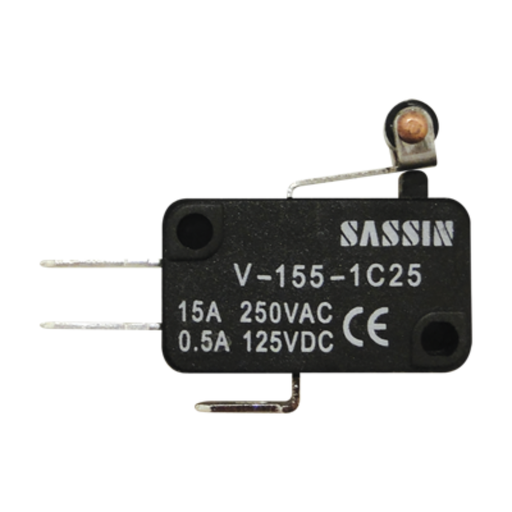 [TBCV-155-1C25] MICROINTERRUPTOR DE POSICIÓN SERIE V CON ACCIONAMIENTO SUPERIOR POR MEDIO DE PALANCA CORTA CON RODILLO