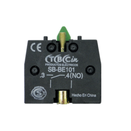 [TBCSB-BE101] LINEA METALICA BLOQUE DE CONTACTO AUXILIAR TBCIN NORMAL ABIERTO (NA)
