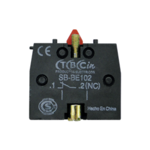 [TBCSB-BE102] LINEA METALICA BLOQUE DE CONTACTO AUXILIAR TBCIN NORMAL CERRADO (NC)