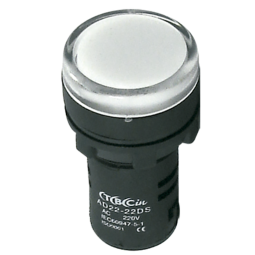[TBCAD-22W] MONOBLOQUE PLASTICO TBCIN PILOTO 22MM MULTILED COLOR BLANCO