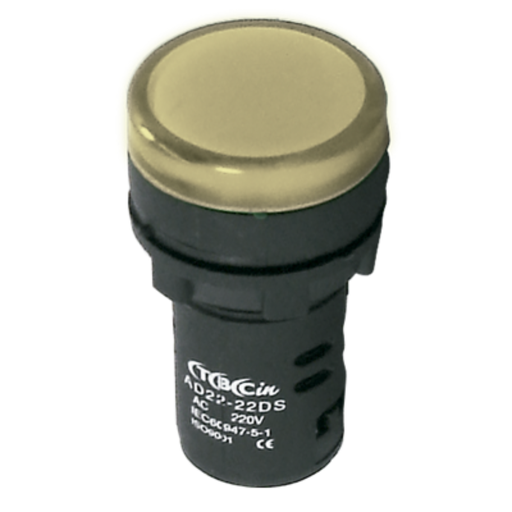 [TBCAD-22Y24] MONOBLOQUE PLASTICO TBCIN PILOTO 22MM MULTILED COLOR AMBAR 24V