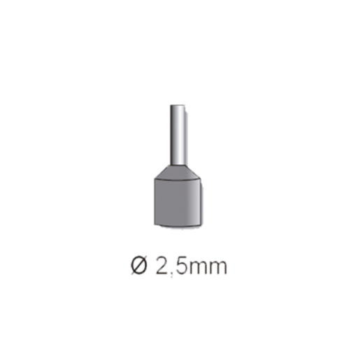 [TBCGRIS] PUNTERAS HUECAS TBCIN 2,5MM GRIS