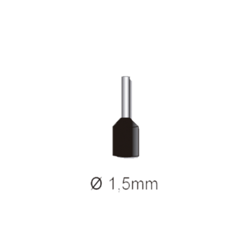 [TBCNEGRO] PUNTERAS HUECAS TBCIN 1,5MM NEGRO
