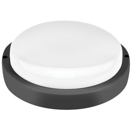 [CORTR-MN-12W-WW] TORTUGA MACROLED REDONDA MARCO NEGRO 12W - IP54 - AC100-265V - FP:0,9 - 1080 lm - BLANCO CALIDO