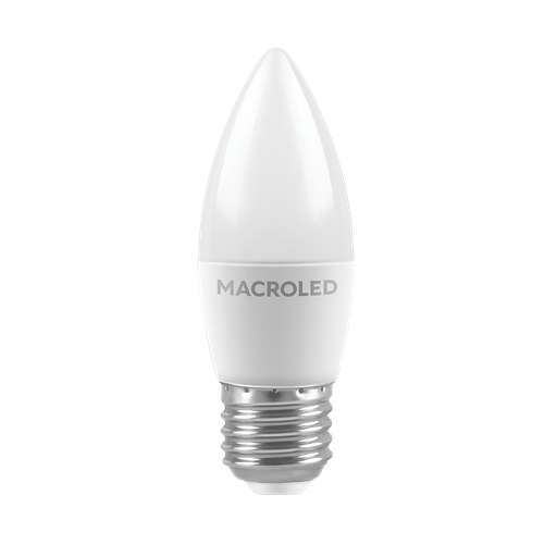 [CORC37-6-E27-CW] Lampara vela 6w Macroled frio