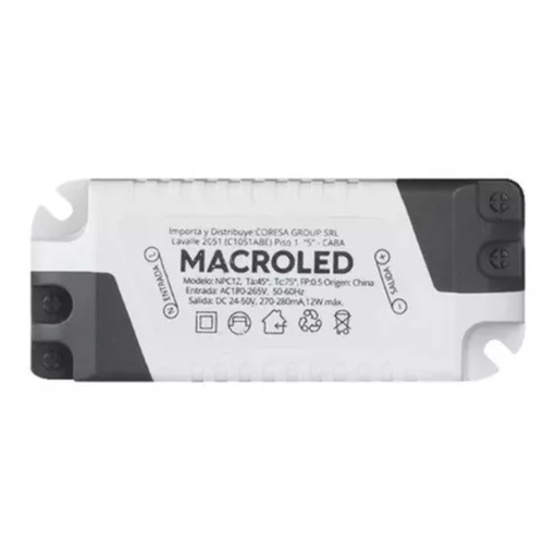 [CORPEC12DR] Driver para panel de 12W Macroled