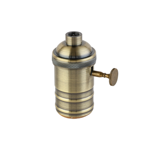 [CORPLV-VIN-P-E27-BR] PORTALÁMPARA ALUMINIO E27 VINTAGE CON PERILLA BRONCE