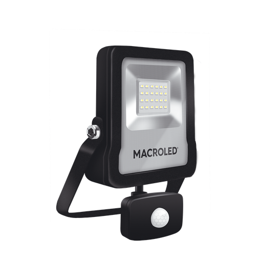 [CORSFLSV2-20CW] REFLECTOR LED CON SENSOR DE MOVIMIENTO MACROLED 20W AC100-240V FRIO 6500K