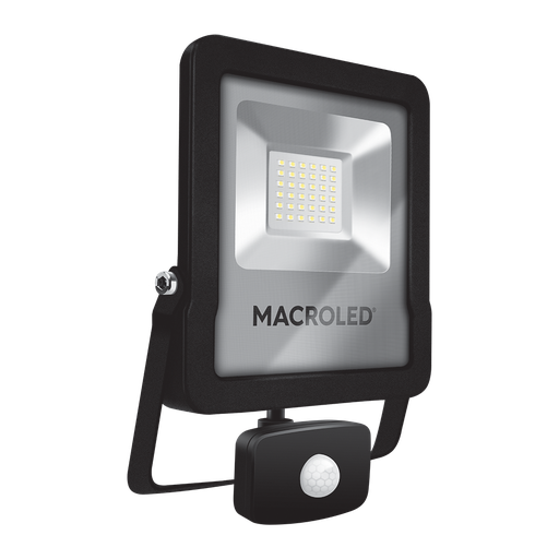 [CORPFLS-30W-110D-857-CW] Reflector con sensor de movimiento 30w Macroled frio - SFLSV2-30CW